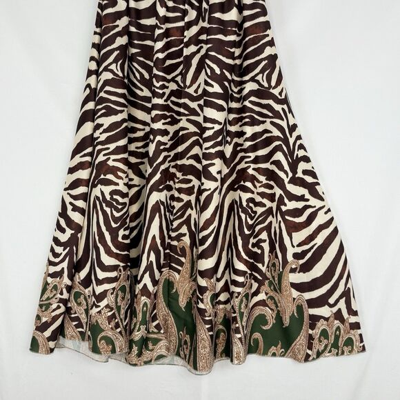 Madison Italy Maxi Skirt Women’s Size S/M Flare Elastic Waist Animal Print - Picture 6 of 11
